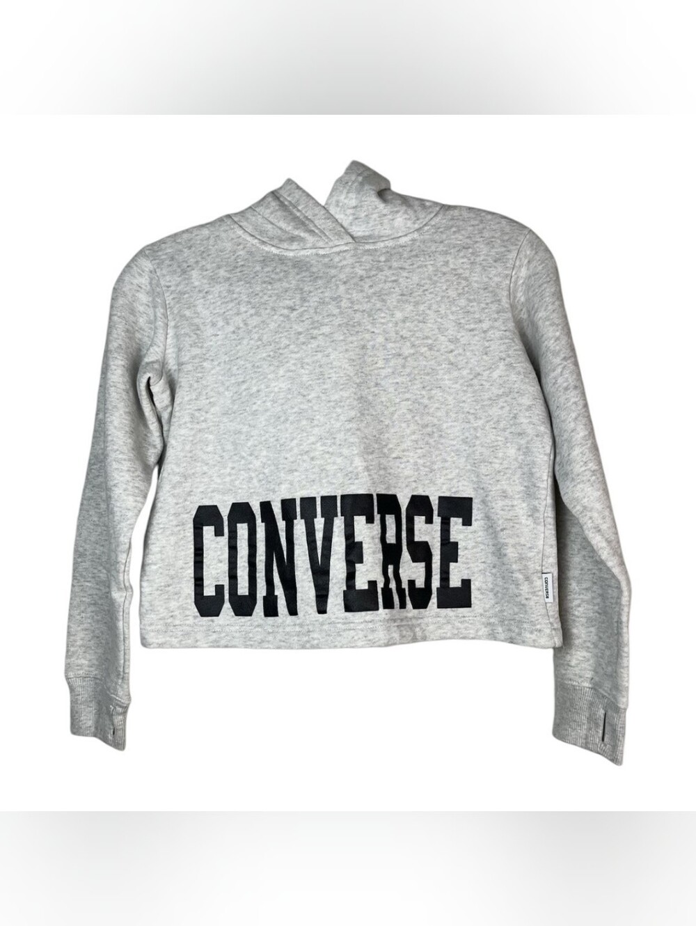 Converse Heather Grey Cropped Hoodie